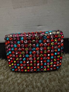 Dramatic Huge Bold Multicolor Crystal Embellished Big Hinged Cuff Bracelet